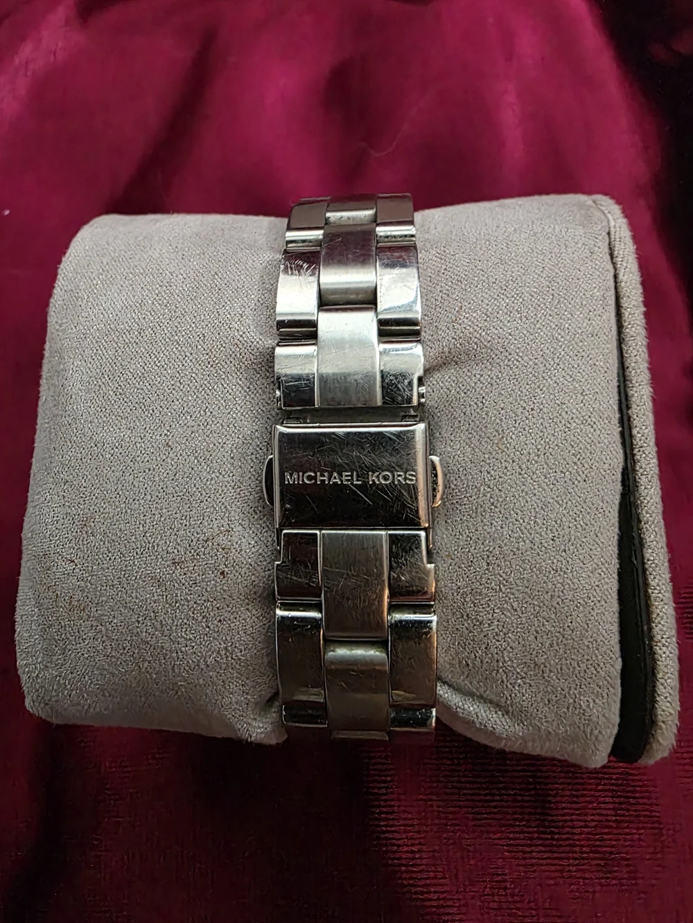 Michael Kors Silver Crystal-Trim Stainless Steel Women's Watch
